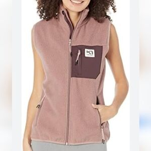 Kari Traa Rothe Lighhtweight Fleece Vest Mauve/ Purple Size Small